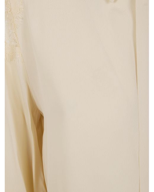 Twinset Natural Long-Sleeved Tie-Fastened Shirt