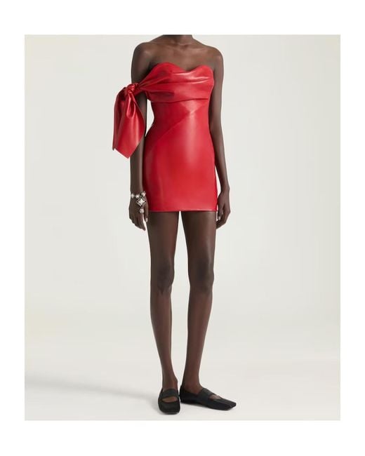Givenchy Red Knot Strapless Miini Dress