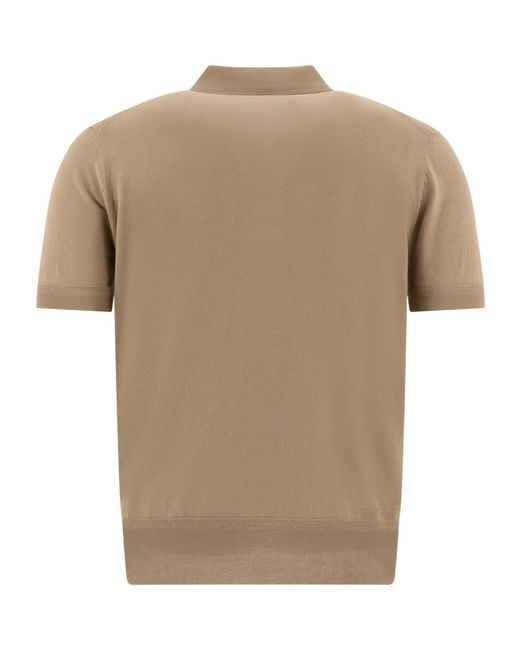 Tom Ford Natural Fint Knit Polo Shirt for men