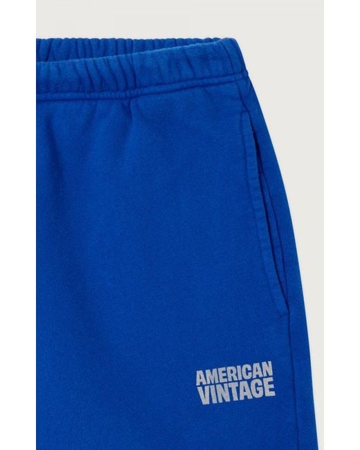 American Vintage Blue Shorts Plizzy for men