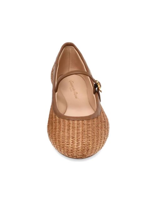 Gianvito Rossi Brown Ballerinas