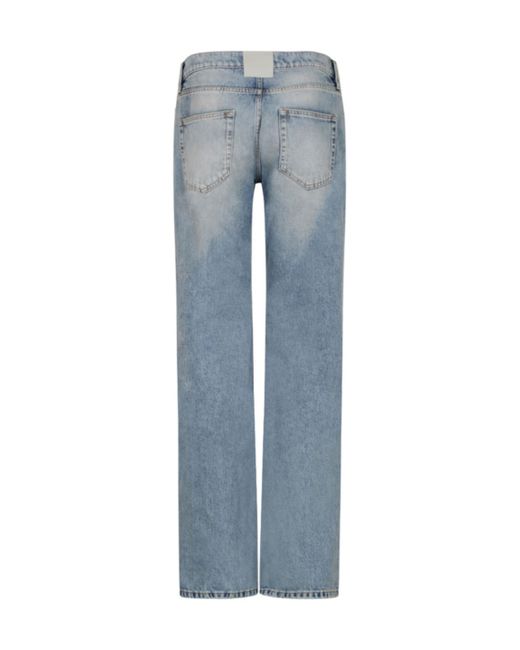 Lanvin Blue Logo Patch Jeans for men