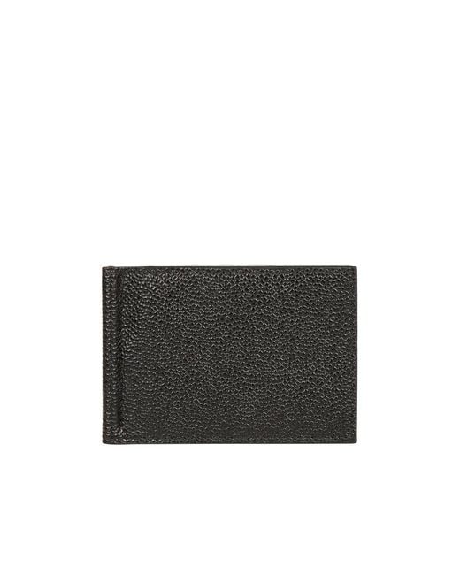 Thom Browne Black Classic Money Clip Wallet for men