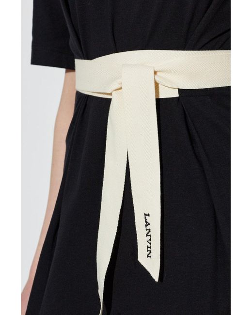Lanvin Black Belted T-Shirt