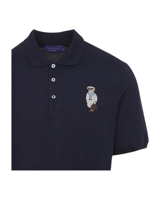 Ralph Lauren Blue Short-Sleeved Polo Shirt for men