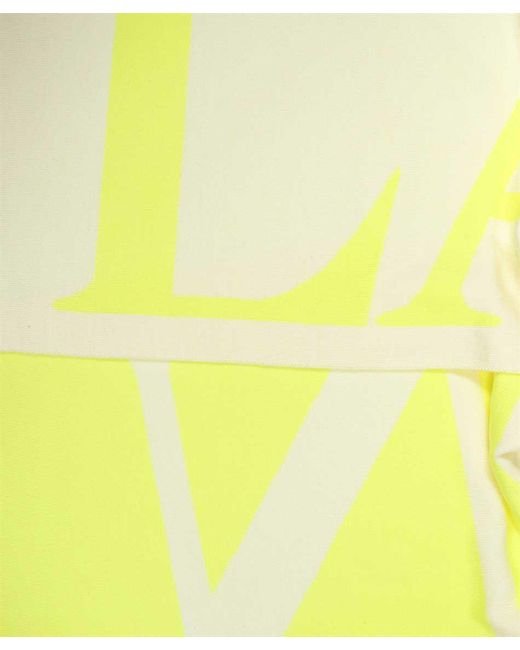 Lanvin Yellow Logo Scarf