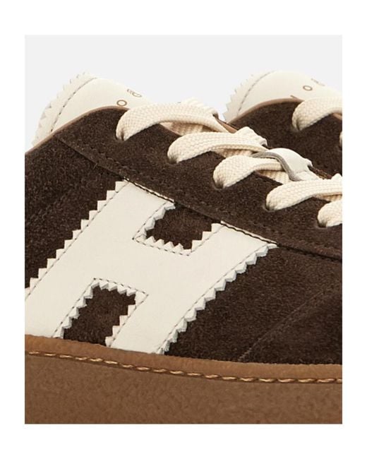 Hogan Brown Side H Patch Sneakers