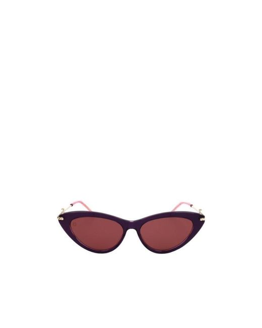 Elie Saab Purple Cat-Eye Frame Sunglasses