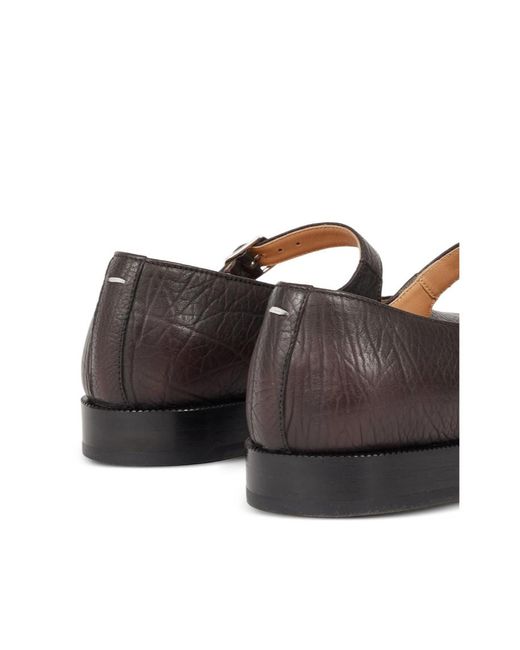 Maison Margiela Brown Tabi Toe Mary Janes Shoes