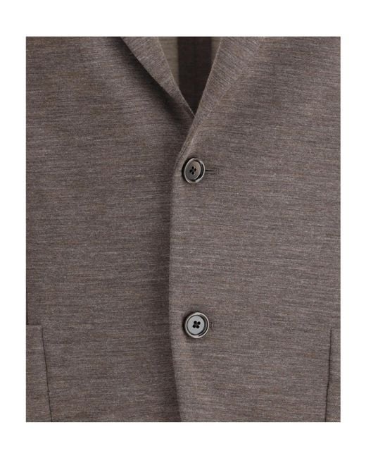 Lardini Brown Easy Wear Regular Fit Jacket for men