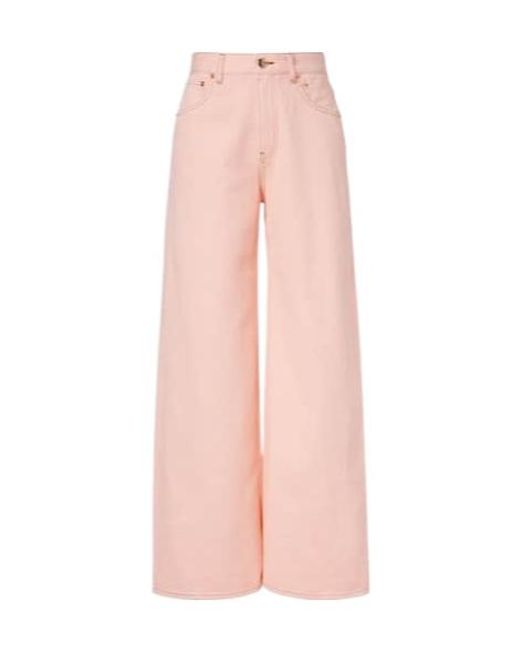 Blazé Milano Pink Clapotis Wide-Leg Jeans