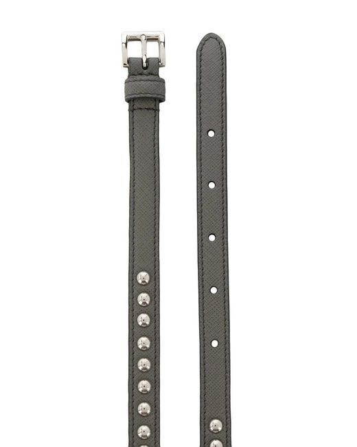 Prada White Buckle Belt