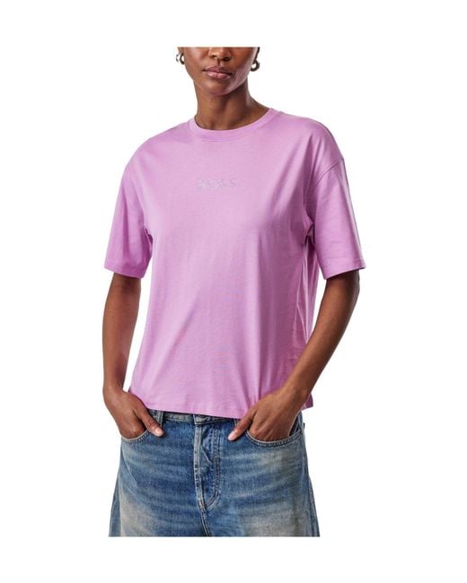 Boss Purple Solid Color T-Shirt