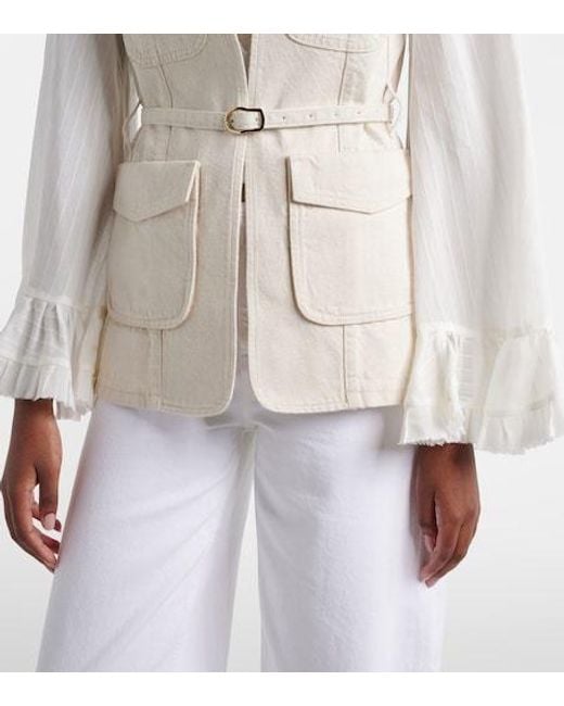 Dorothee Schumacher White Summer Of Love Belted Denim Vest