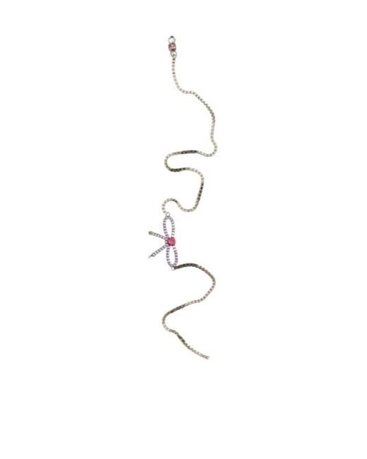 DSquared² White Bow Detailed Long Earrings