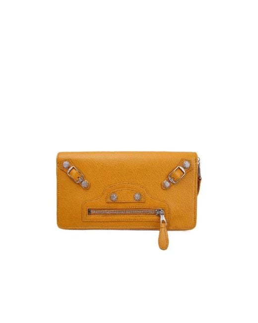 Balenciaga Orange Logo Wallet