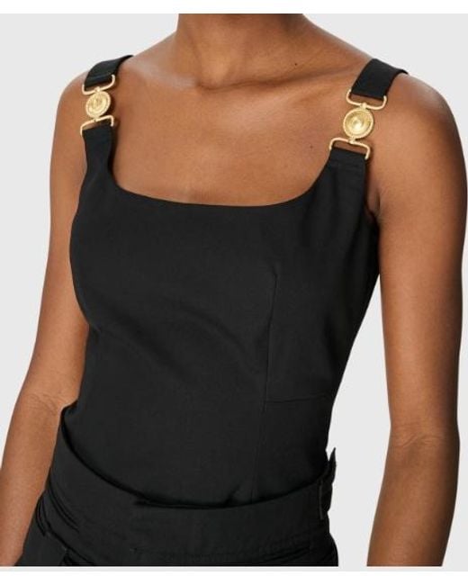 MARINE SERRE Black Square-Necked Vest