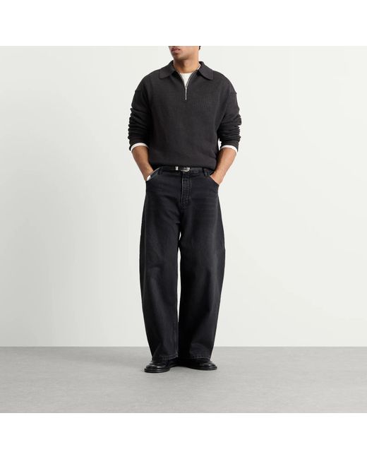 Studio Nicholson Black Zip Pullover for men