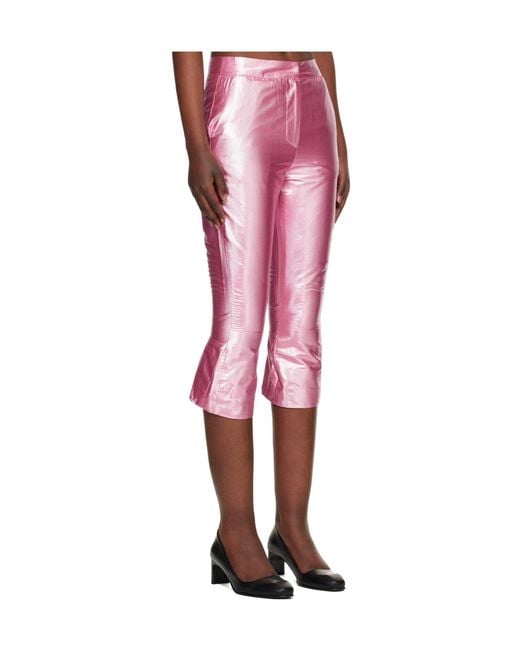 Edward Cuming Pink Knee Jerk Capri Capri Pants