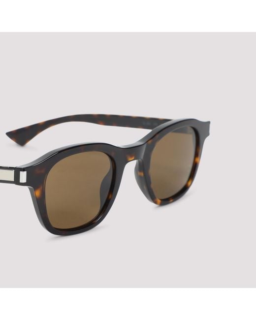 Saint Laurent Metallic Tortoiseshell-Effect Square-Frame Sunglasses for men