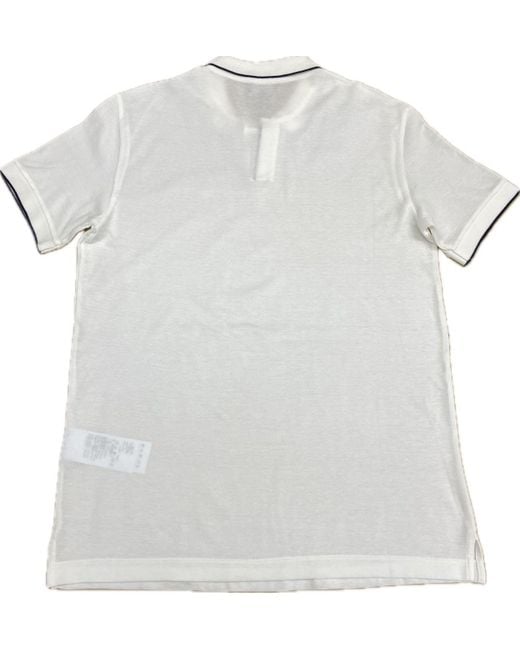 Emporio Armani White Short-Sleeved Polo Shirt for men