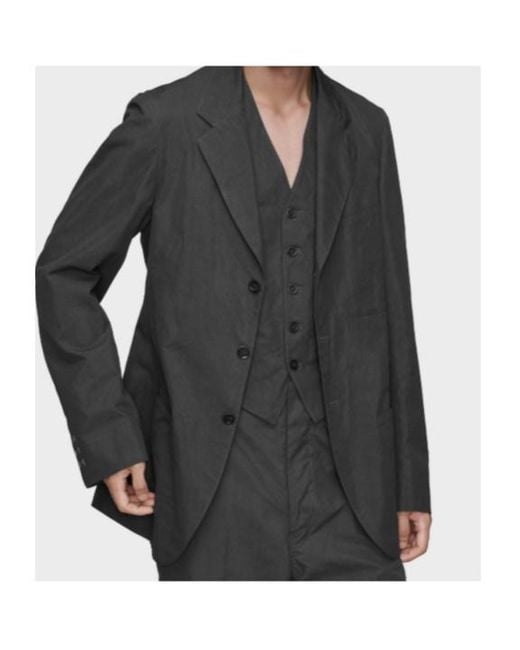 Maison Margiela Gray Cotton Silk Jacket for men