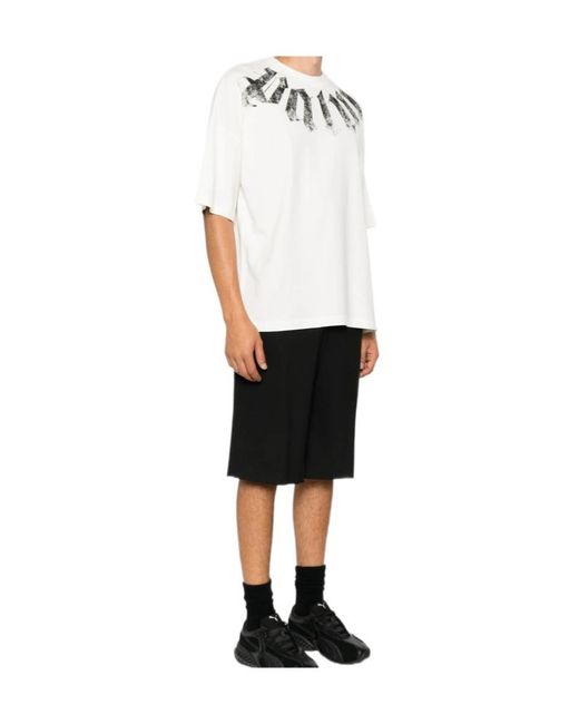 Palm Angels White Short-Sleeved T-Shirt for men
