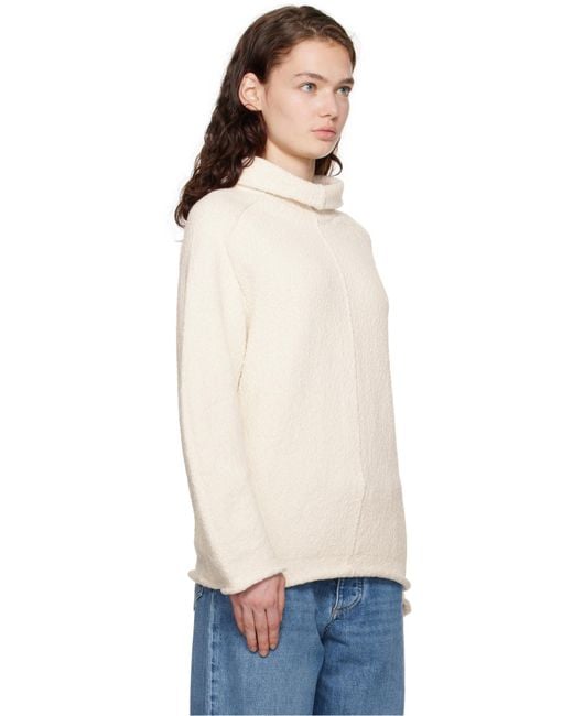Bottega Veneta Natural Compact High Neck Jumper