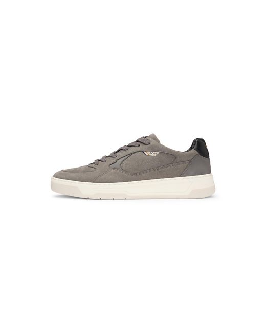 Boss Brown Solid Color Low-Top Trainers for men