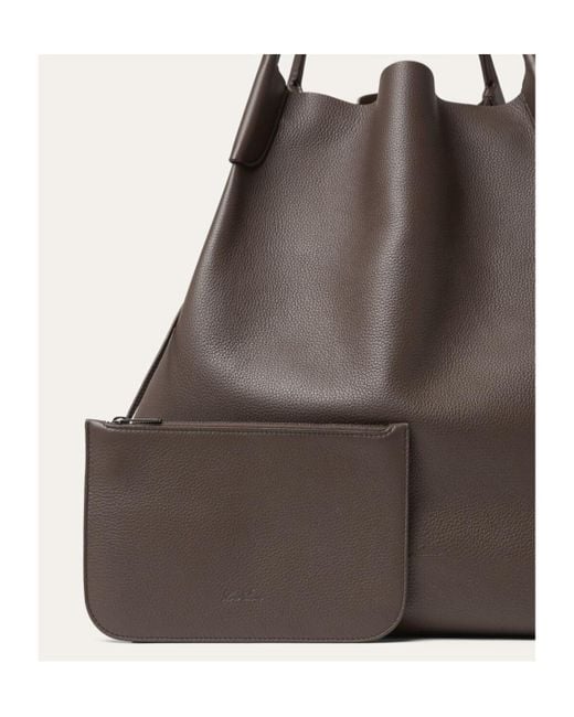 Loro Piana Brown Extra-Large Bale Hobo Bag for men