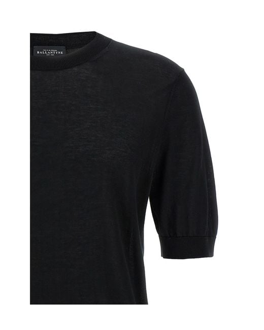 Ballantyne Black Classic Crewneck Jumper for men