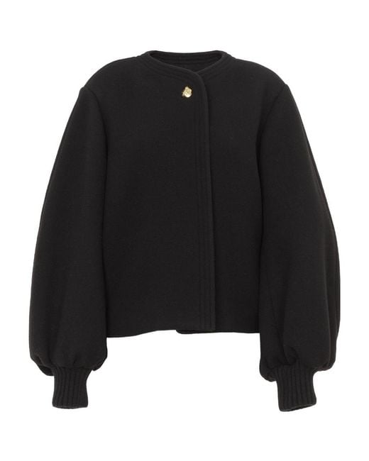 Chloé Black Lantern Sleeve Wool Jacket