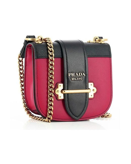 Prada Red Logo One Shoulder Woc