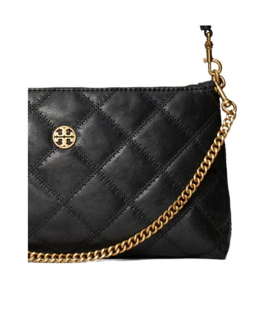 Tory Burch Black Leather And Chain Shoulder Bag