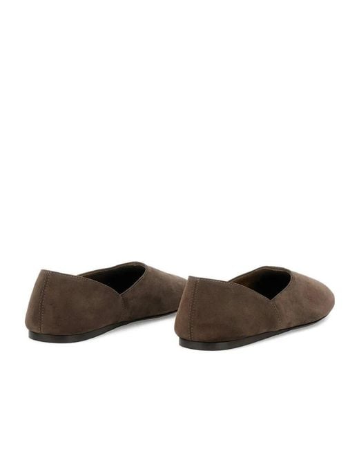 Khaite Brown Jane Ballerine Flat Shoes