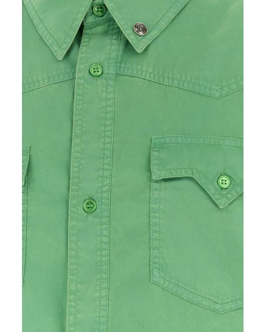 Versace Green Western Pocket Shirt for men