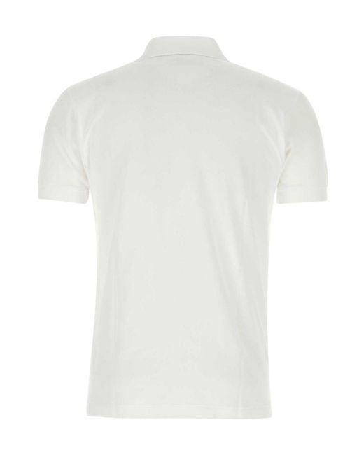 COMME DES GARÇONS PLAY White Comme Des Garçons Play Logo Embroidered Polo Shirt for men