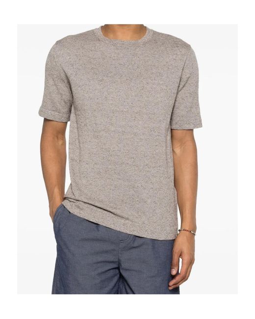 Woolrich Gray Round-Neck T-Shirt for men