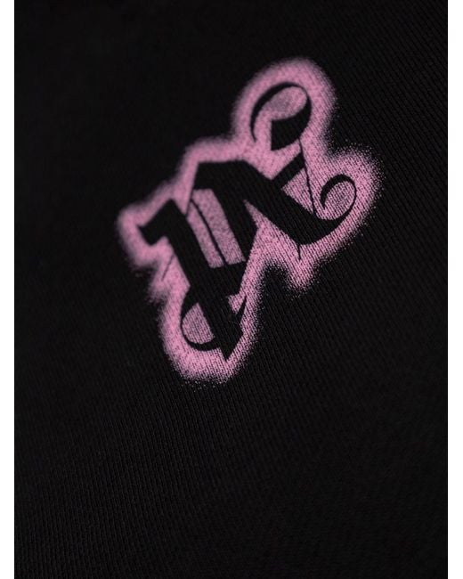 Palm Angels Black Logo Printed Sweatshirt