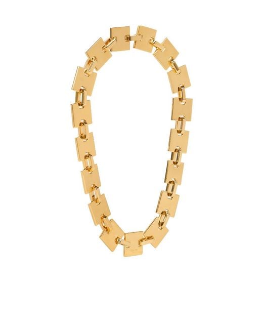 Céline Metallic Square Necklace