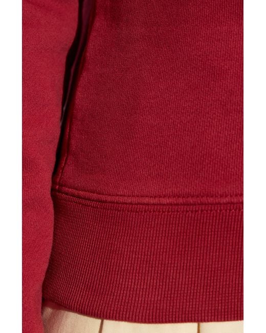Maison Kitsuné Red Maison Kitsuné Fox Head Patch Crewneck Sweatshirt