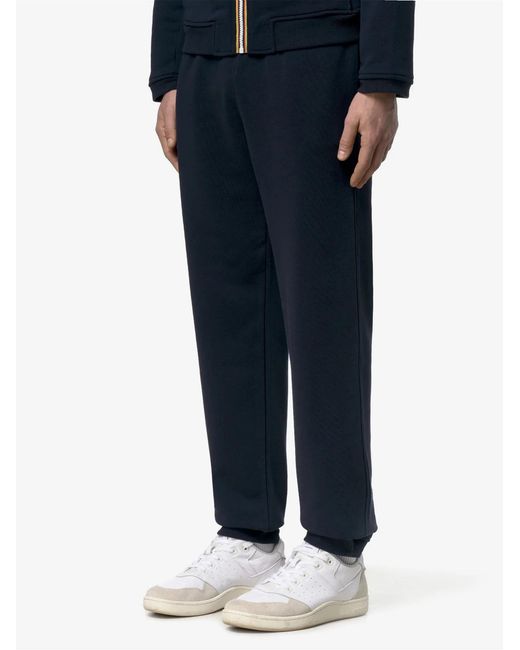 K-Way Blue Drawstring Cuffed Joggers for men