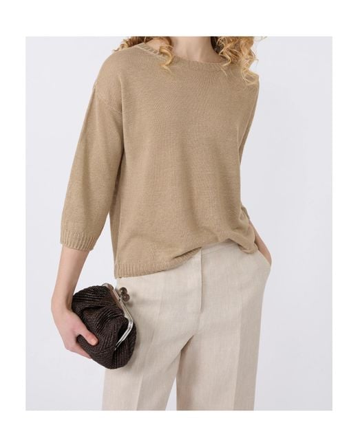Weekend by Maxmara Natural Wkdcannone Crewneck Knitted Top