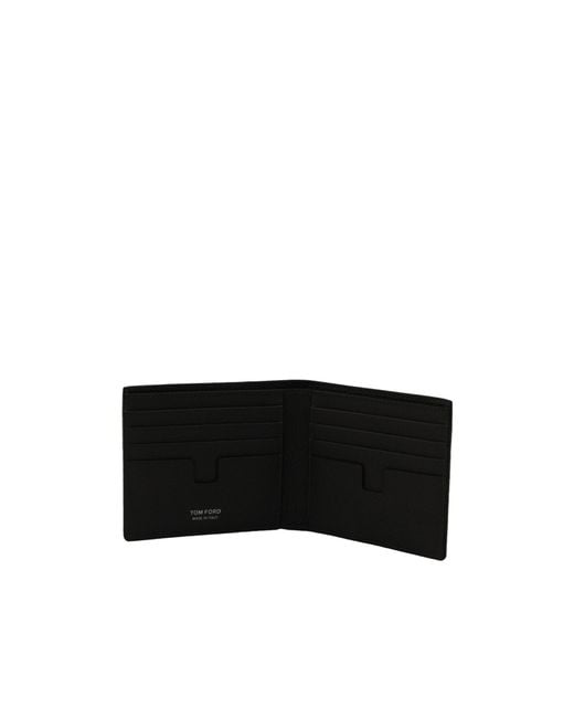 Tom Ford Black Bifold Leather Wallet for men