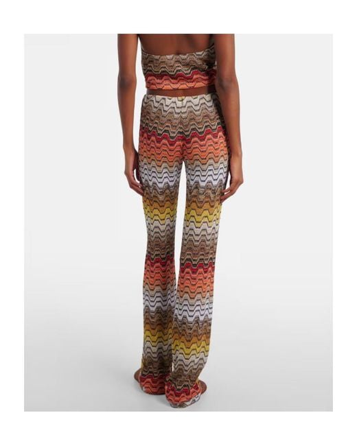 Missoni Multicolor Zigzag-Knit Trousers