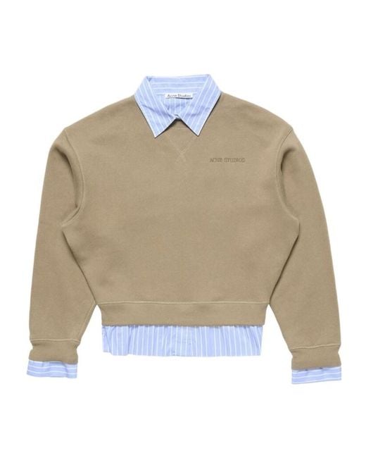 Acne Natural Faux-Layered Sweatshirt