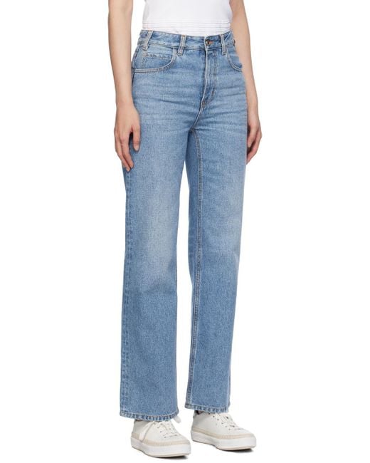 Chloé Blue Chloé Boyfriend Straight-Leg Jeans