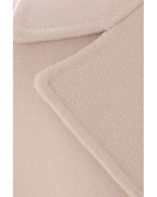 Max Mara Natural 'S Double-Breasted Long-Sleeved Coat
