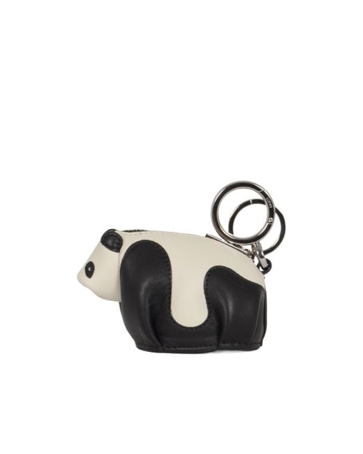 Loewe White Panda Key Bag for men