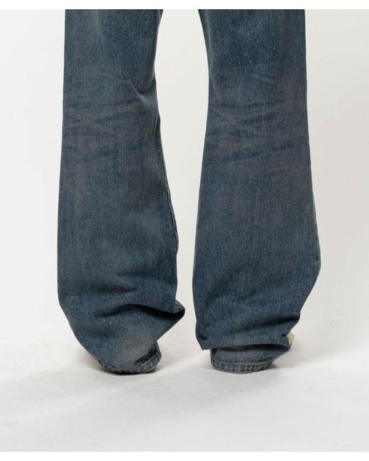 Maison Mihara Yasuhiro Blue Flared Denim Pants for men
